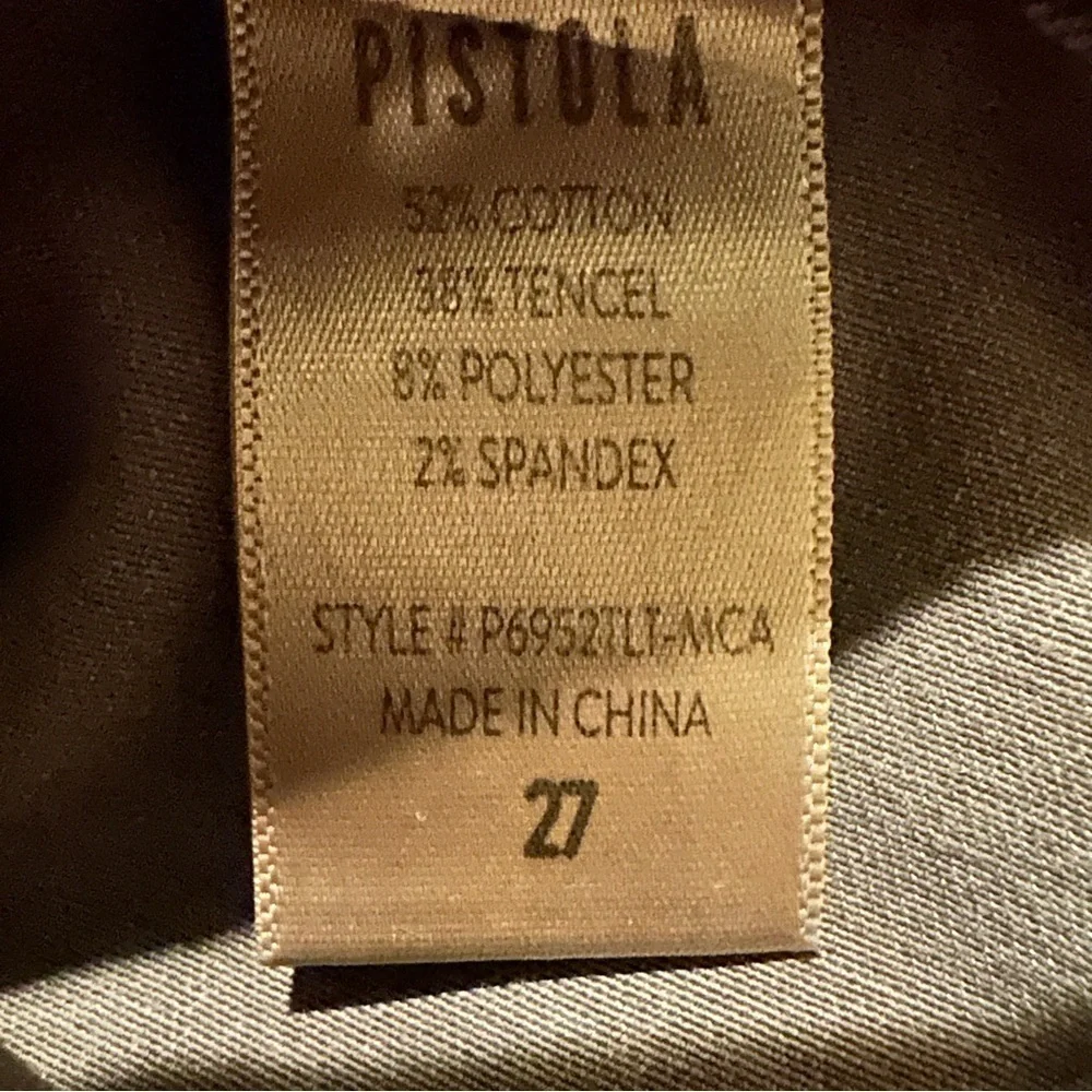 Pistola Hunter Skinny Cargo Zipper 27” Inseam Tencel Pants Women’s Size 27 Gray - Picture 8 of 9